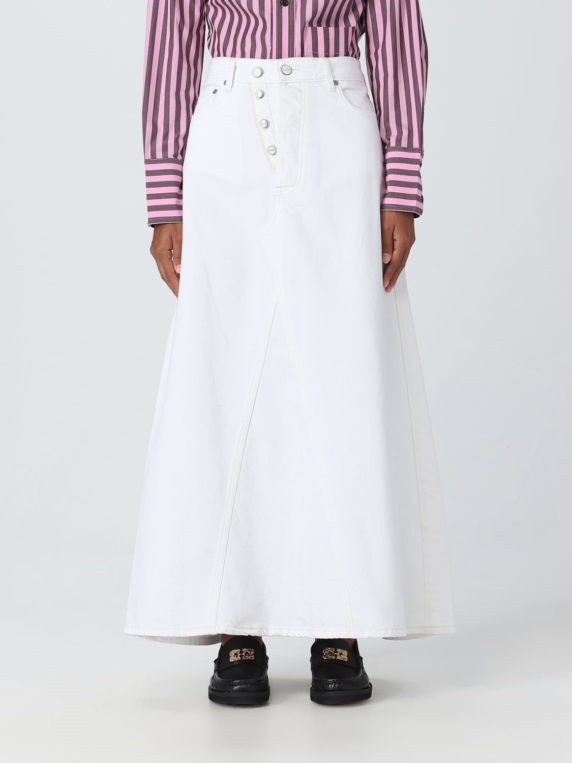 Ganni Skirt GANNI Woman colour White