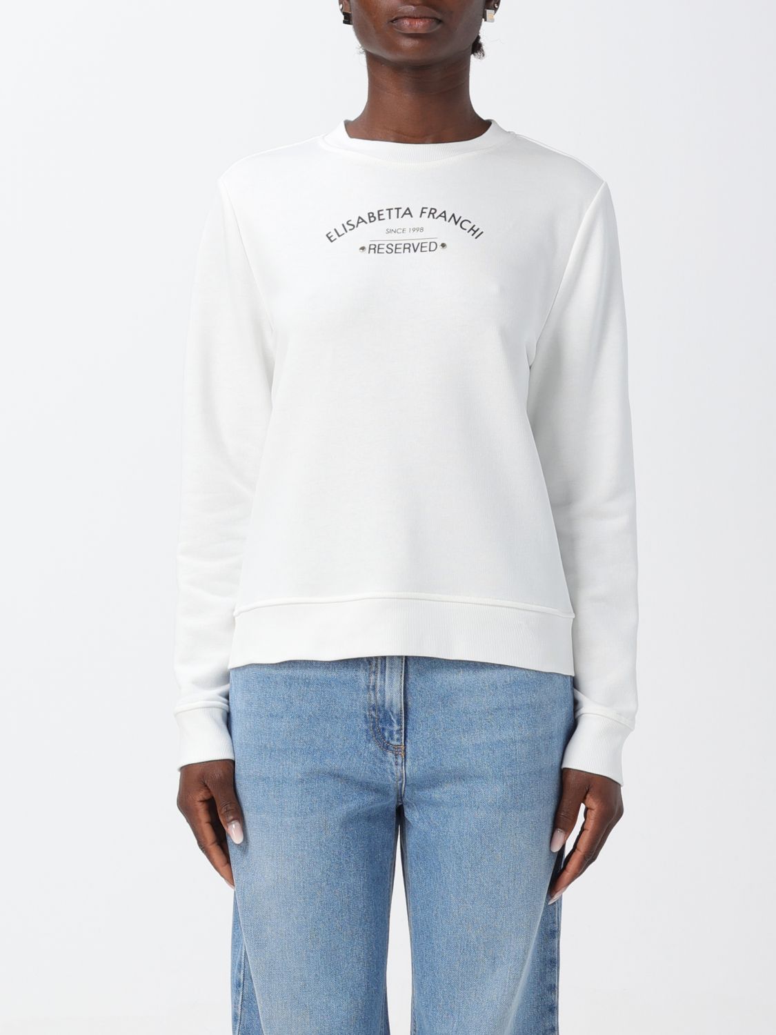 Elisabetta Franchi Sweatshirt ELISABETTA FRANCHI Woman colour Ivory