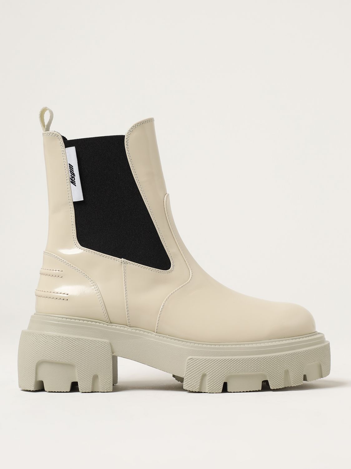 Msgm Flat Ankle Boots MSGM Woman colour Cream