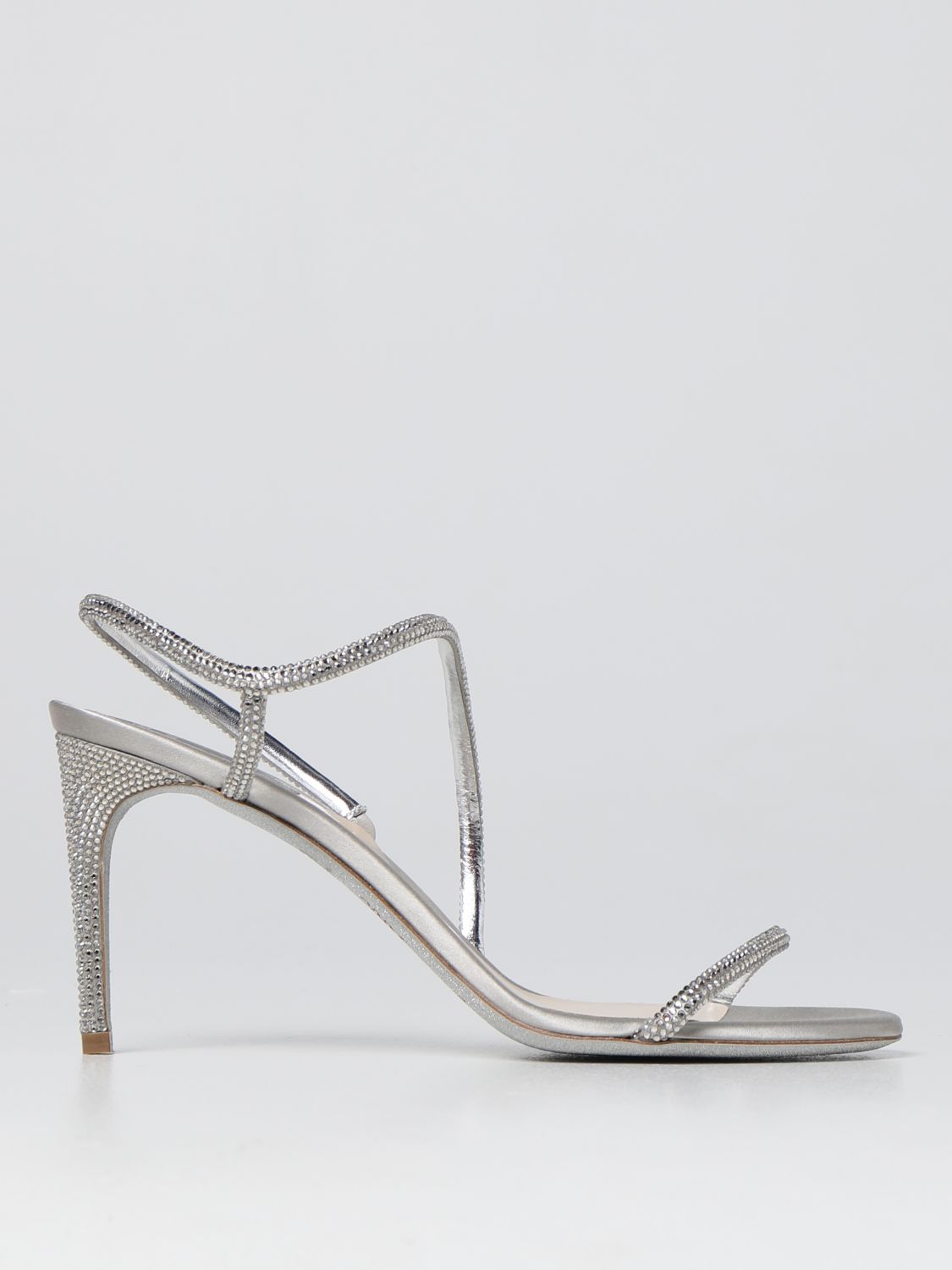 René Caovilla Heeled Sandals RENE CAOVILLA Woman colour Silver
