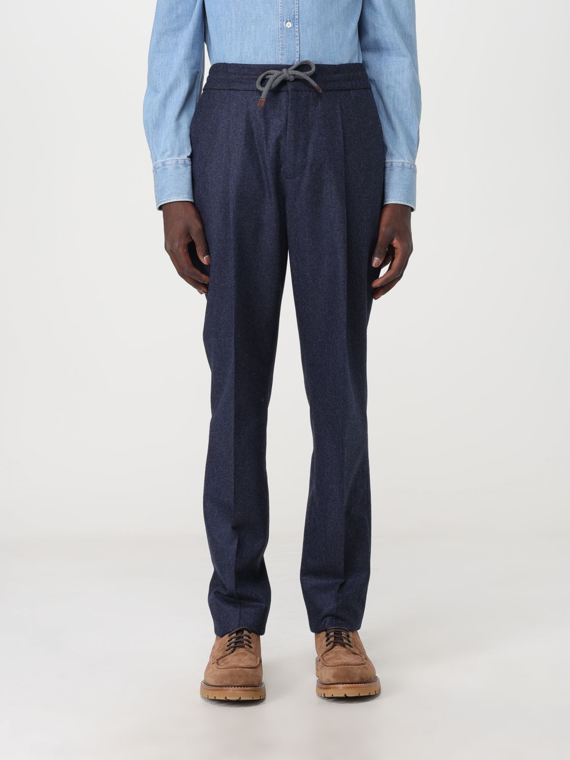 Brunello Cucinelli Trousers BRUNELLO CUCINELLI Men colour Blue