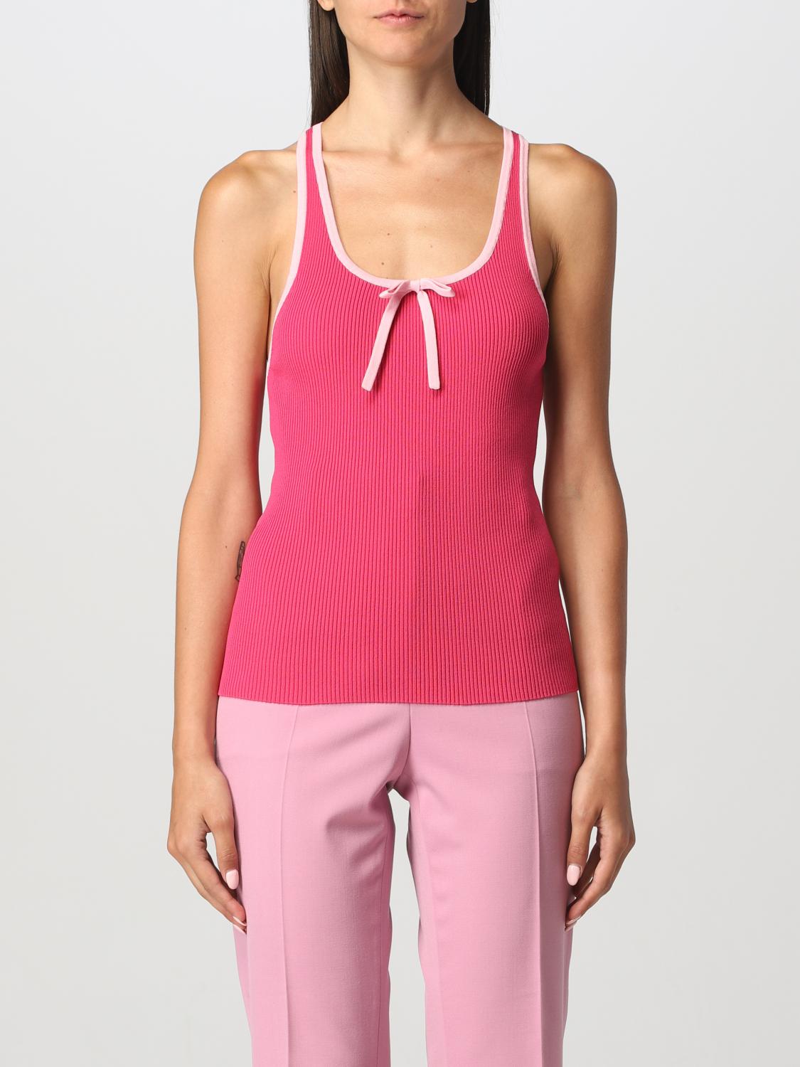 Moschino Jeans Top MOSCHINO JEANS Woman colour Fuchsia