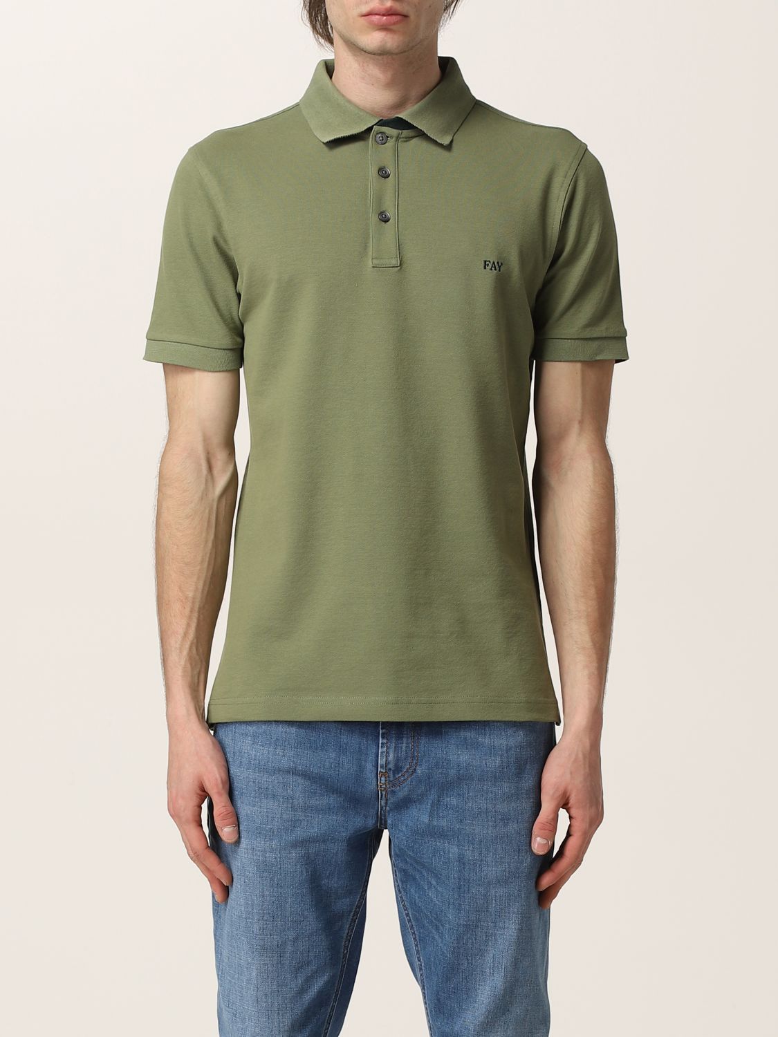 Fay Fay stretch cotton polo shirt with logo