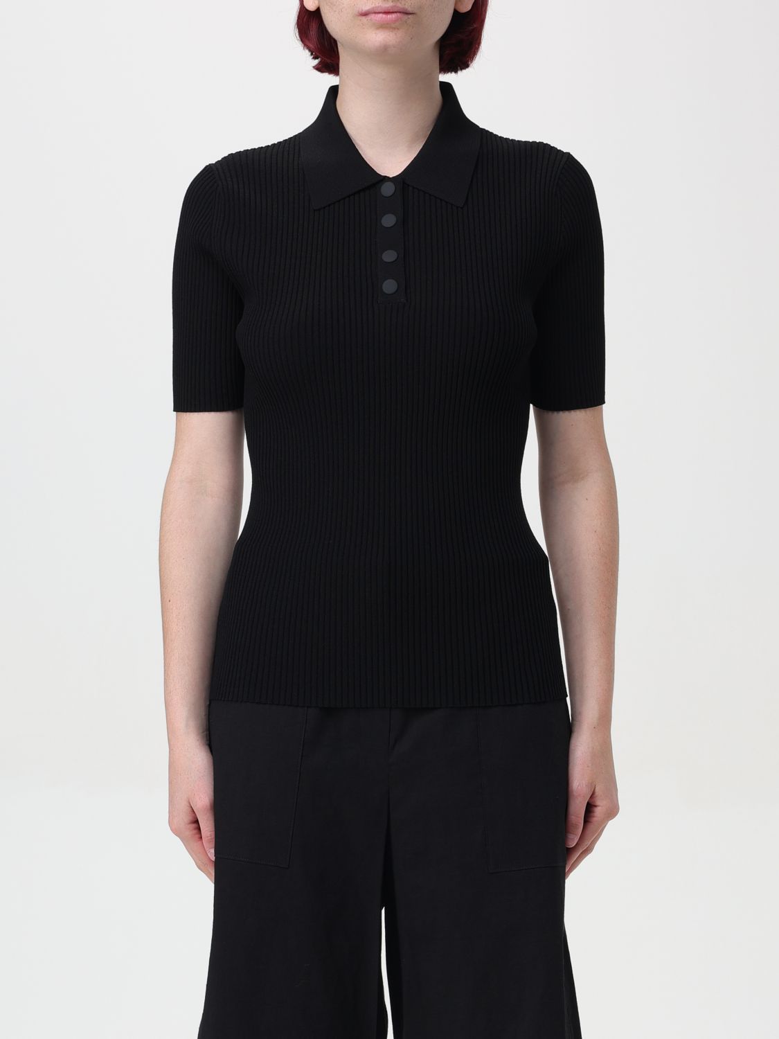 Theory Polo Shirt THEORY Woman color Black