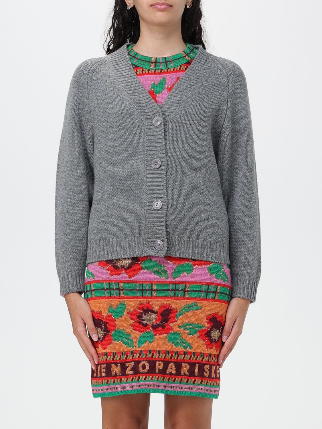 Kenzo Cardigan KENZO Woman colour Grey