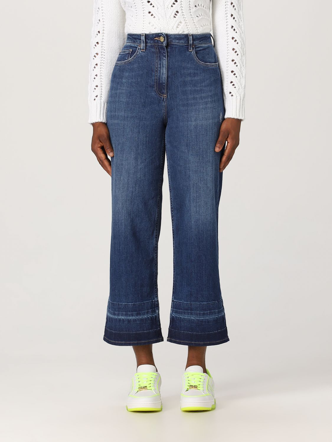 Elisabetta Franchi Jeans ELISABETTA FRANCHI Woman colour Denim