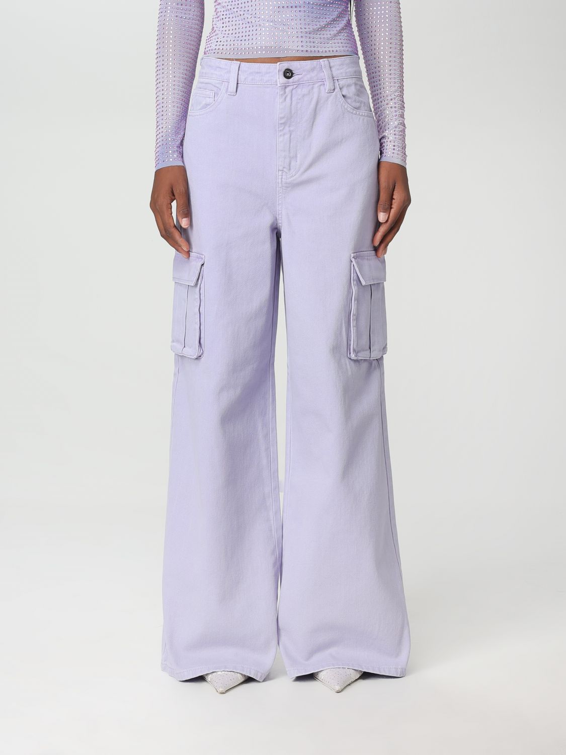 Self-Portrait Jeans SELF-PORTRAIT Woman colour Violet