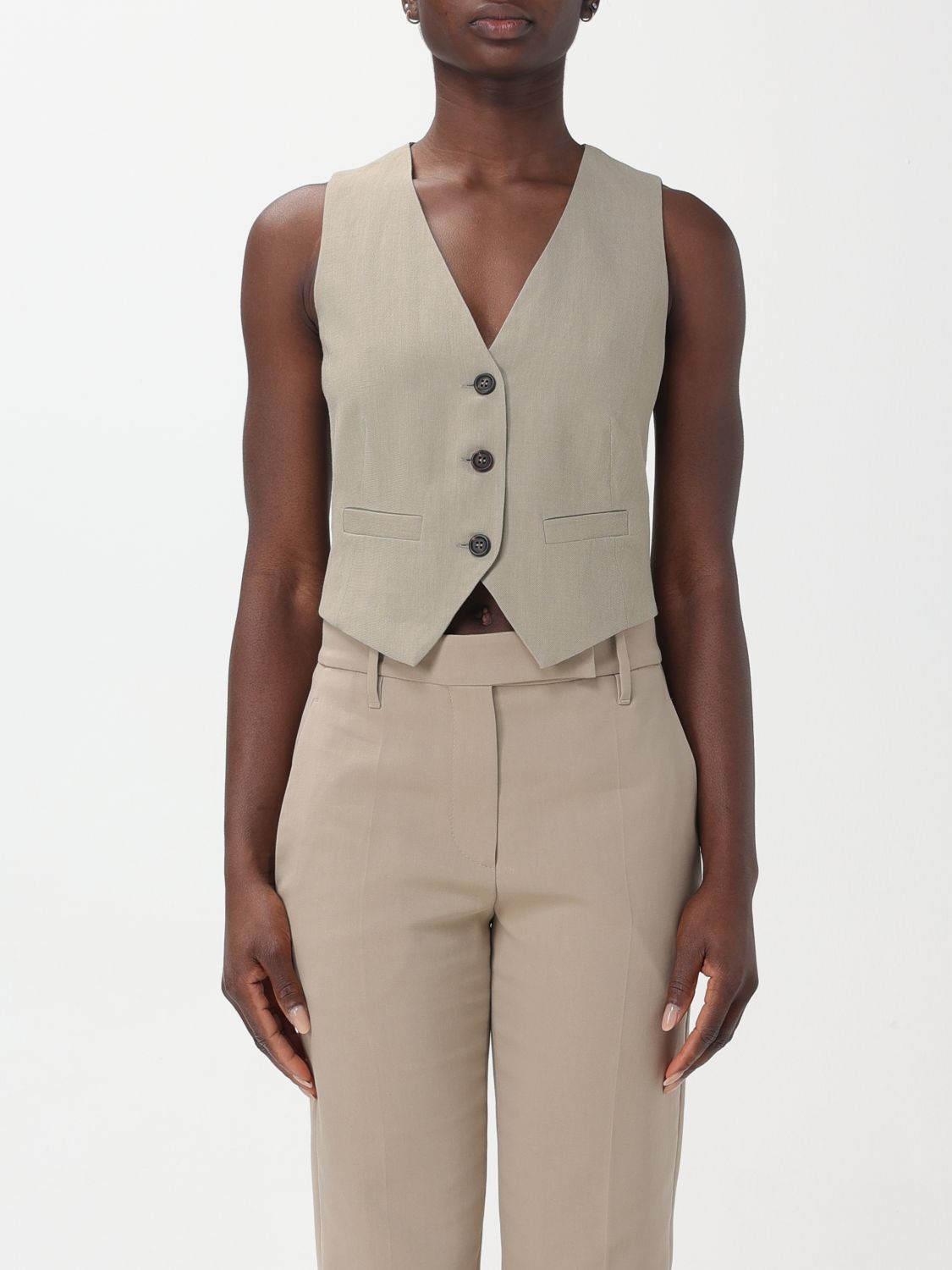 Brunello Cucinelli Waistcoat BRUNELLO CUCINELLI Woman colour Beige