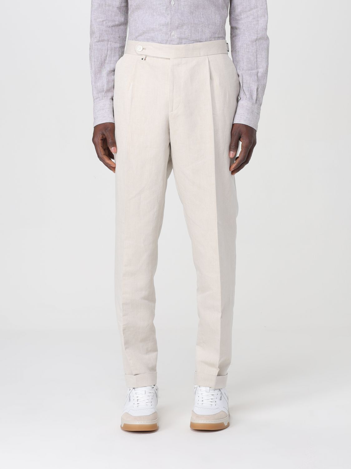 BOSS Trousers BOSS Men colour Beige