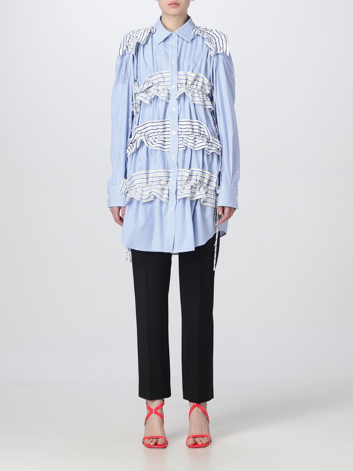 Msgm Shirt MSGM Woman colour Sky Blue