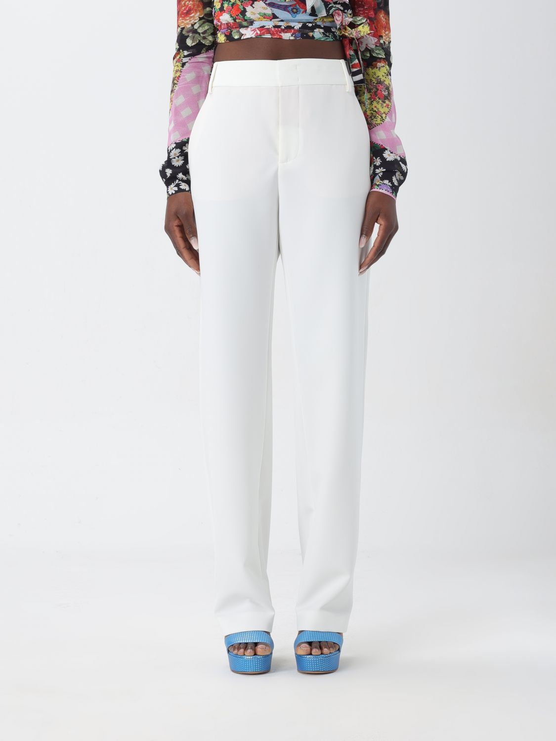 Moschino Jeans Trousers MOSCHINO JEANS Woman colour White