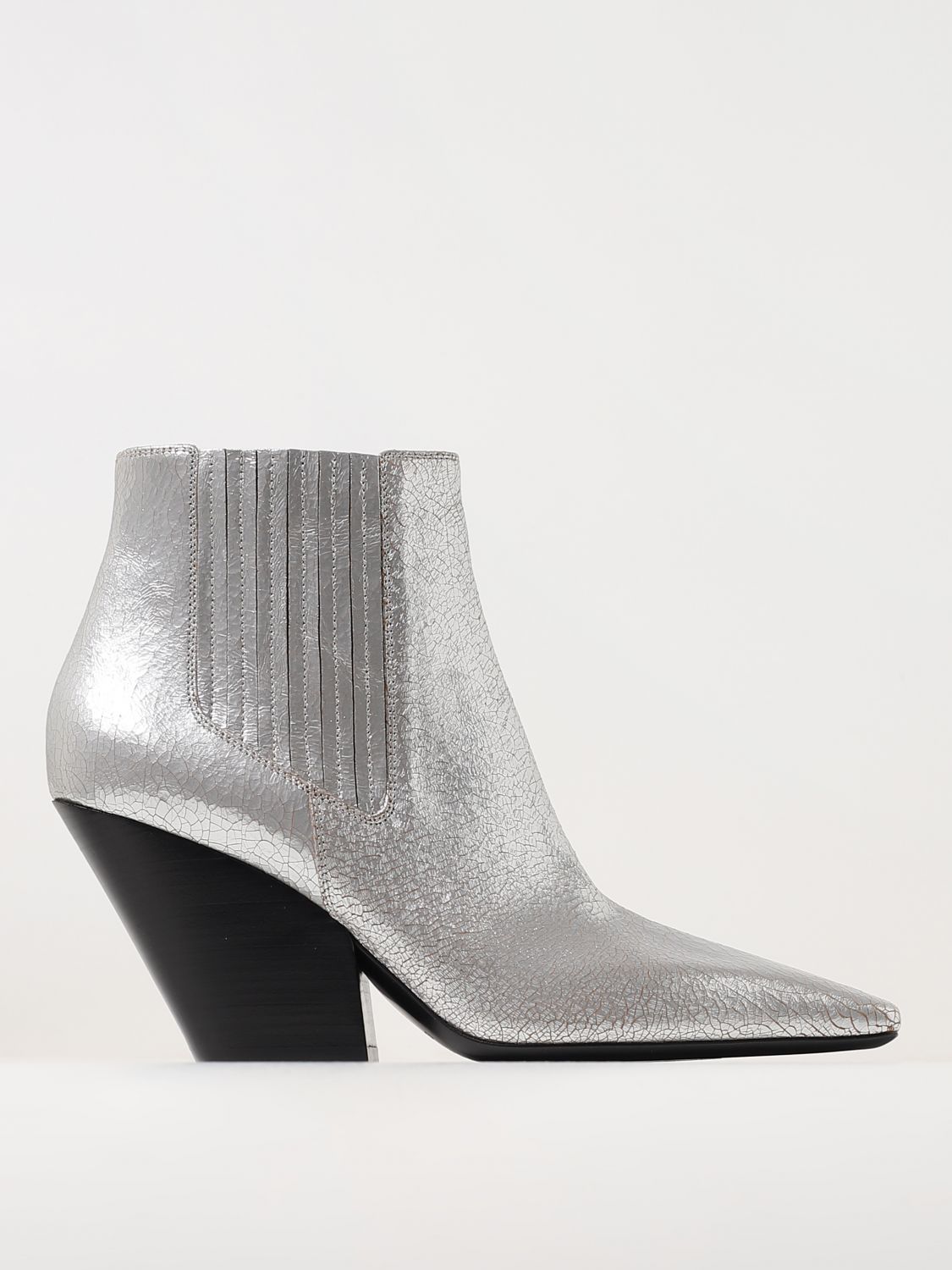 Casadei Flat Ankle Boots CASADEI Woman colour Silver