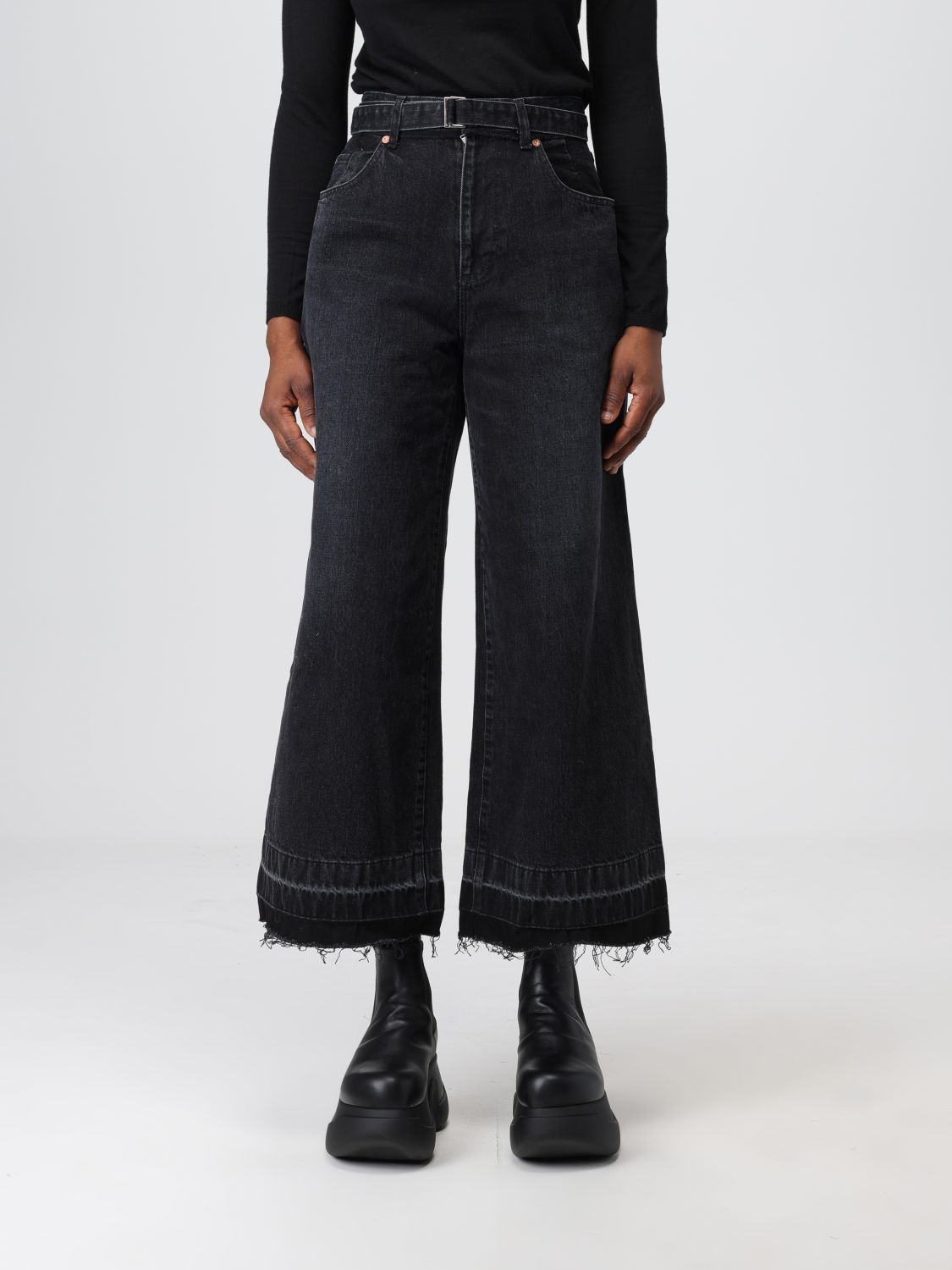 Sacai Trousers SACAI Woman colour Black