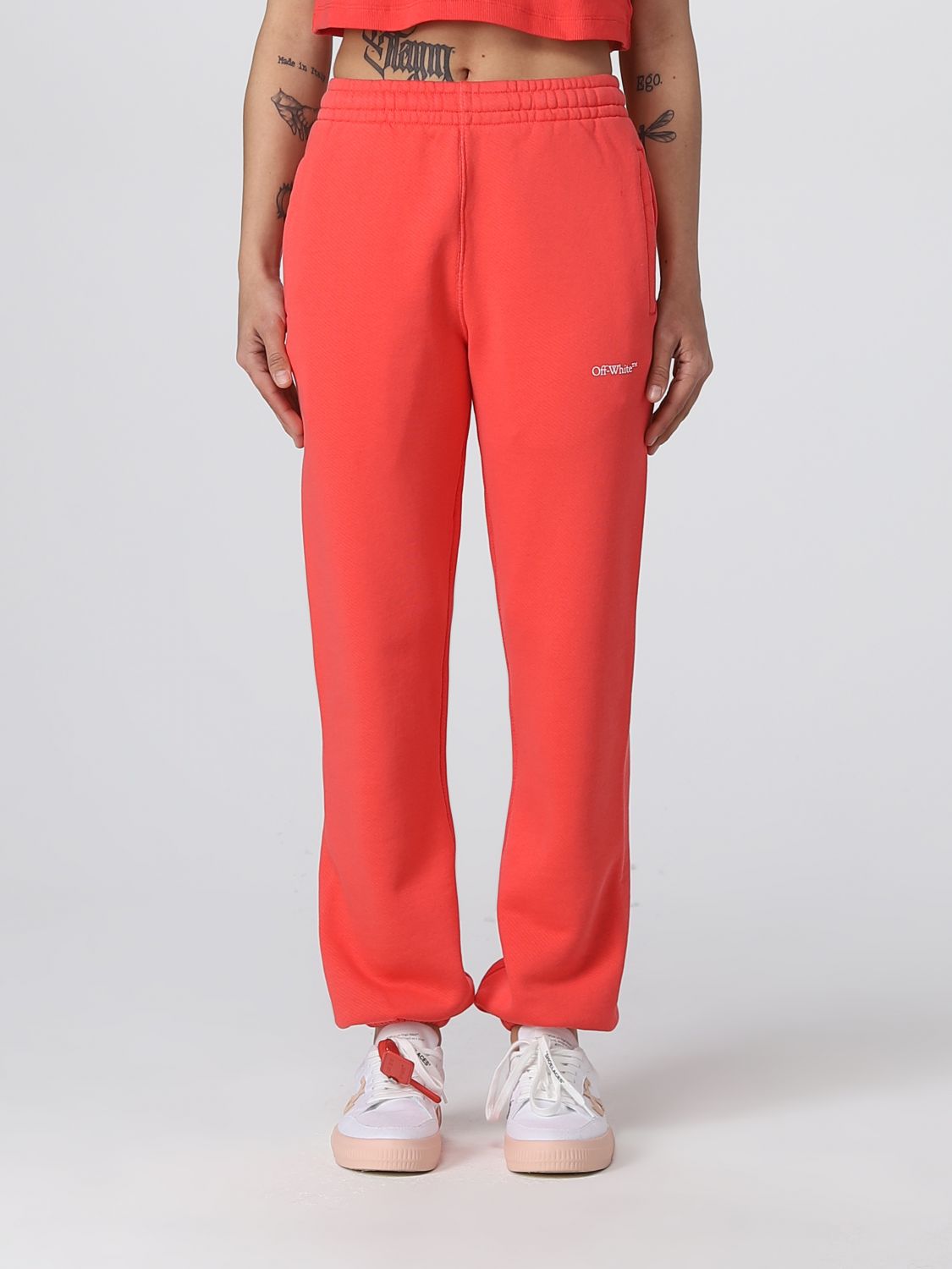 OFF-WHITE Trousers OFF-WHITE Woman colour Red