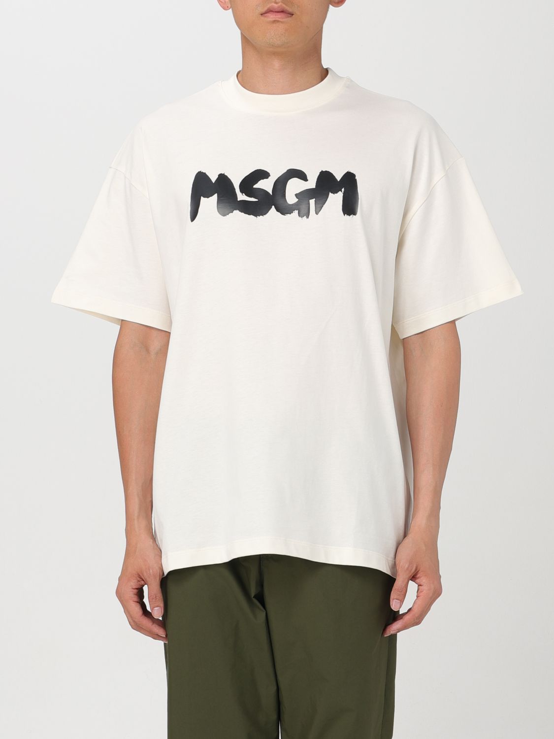 Msgm T-Shirt MSGM Men color Yellow Cream
