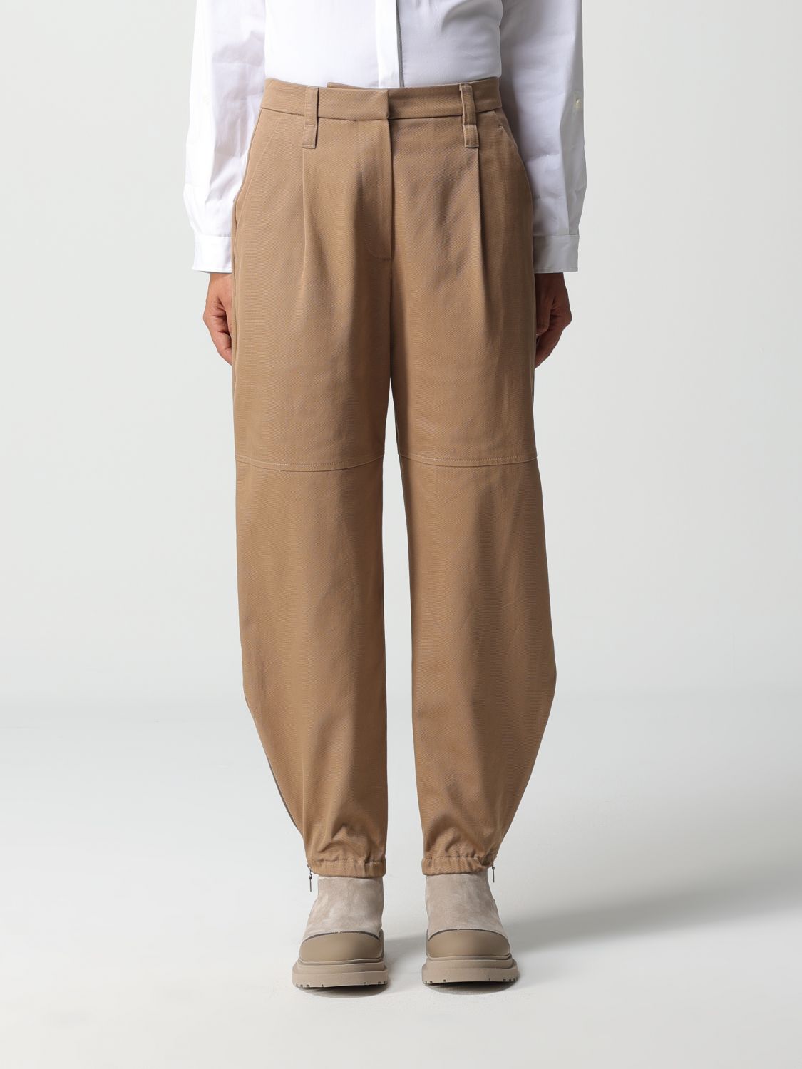 Brunello Cucinelli Trousers BRUNELLO CUCINELLI Woman colour Beige