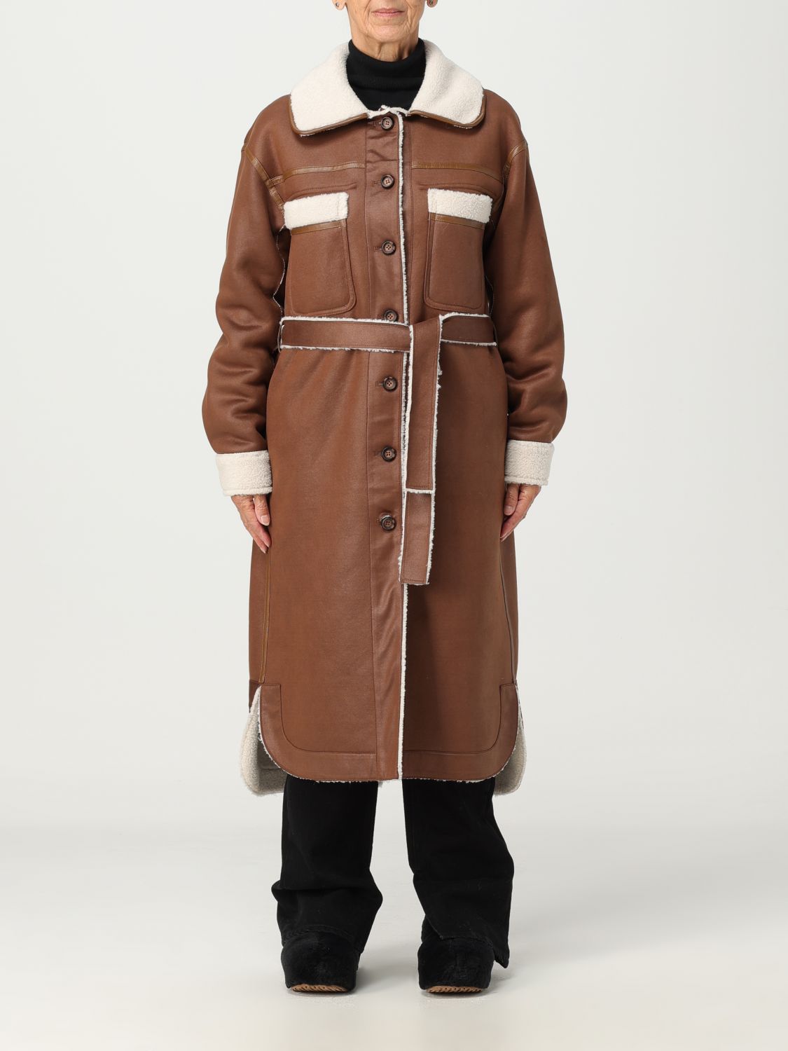 Urbancode Coat URBANCODE Woman colour Brown