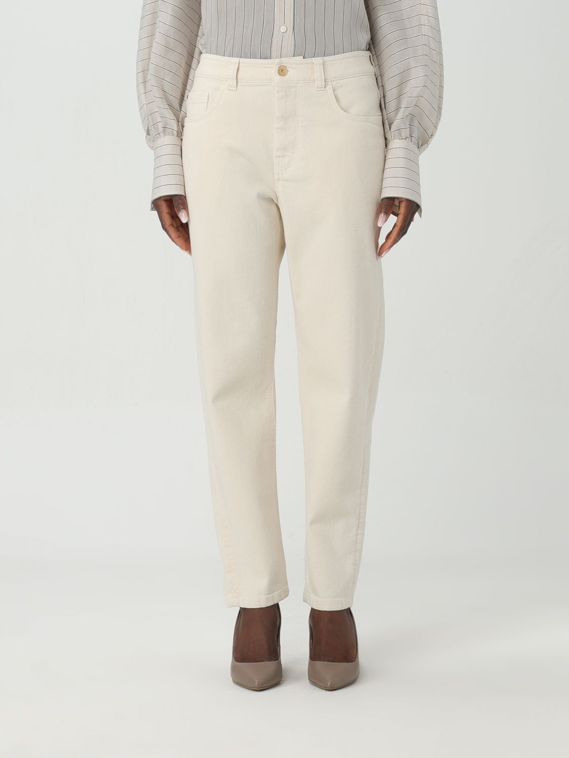 Brunello Cucinelli Trousers BRUNELLO CUCINELLI Woman colour Beige