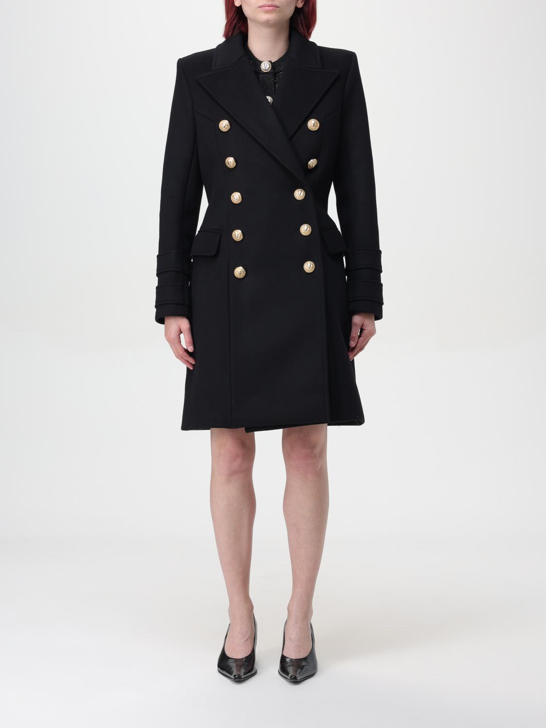 Balmain Coat BALMAIN Woman color Black