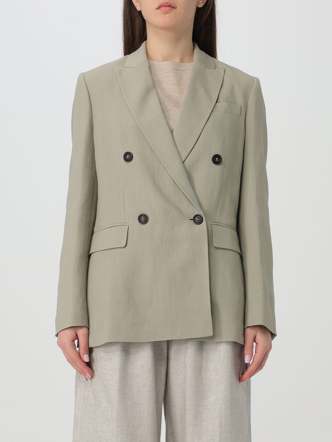 Brunello Cucinelli Blazer BRUNELLO CUCINELLI Woman colour Green