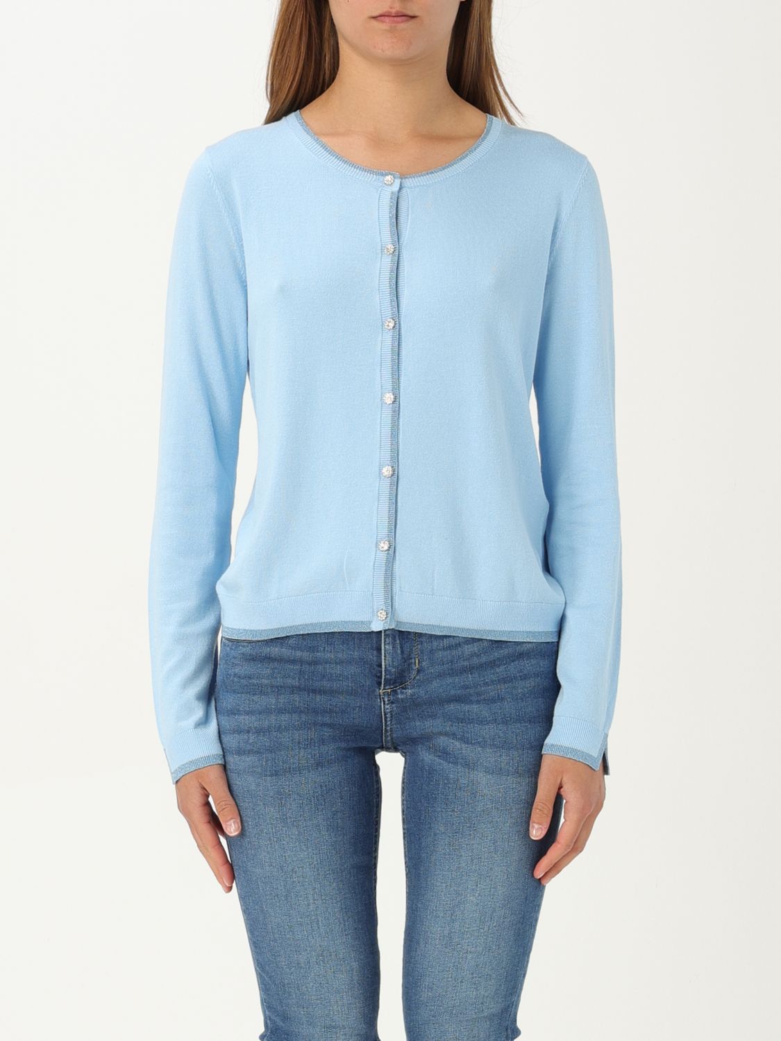 Liu Jo Cardigan LIU JO Woman colour Gnawed Blue