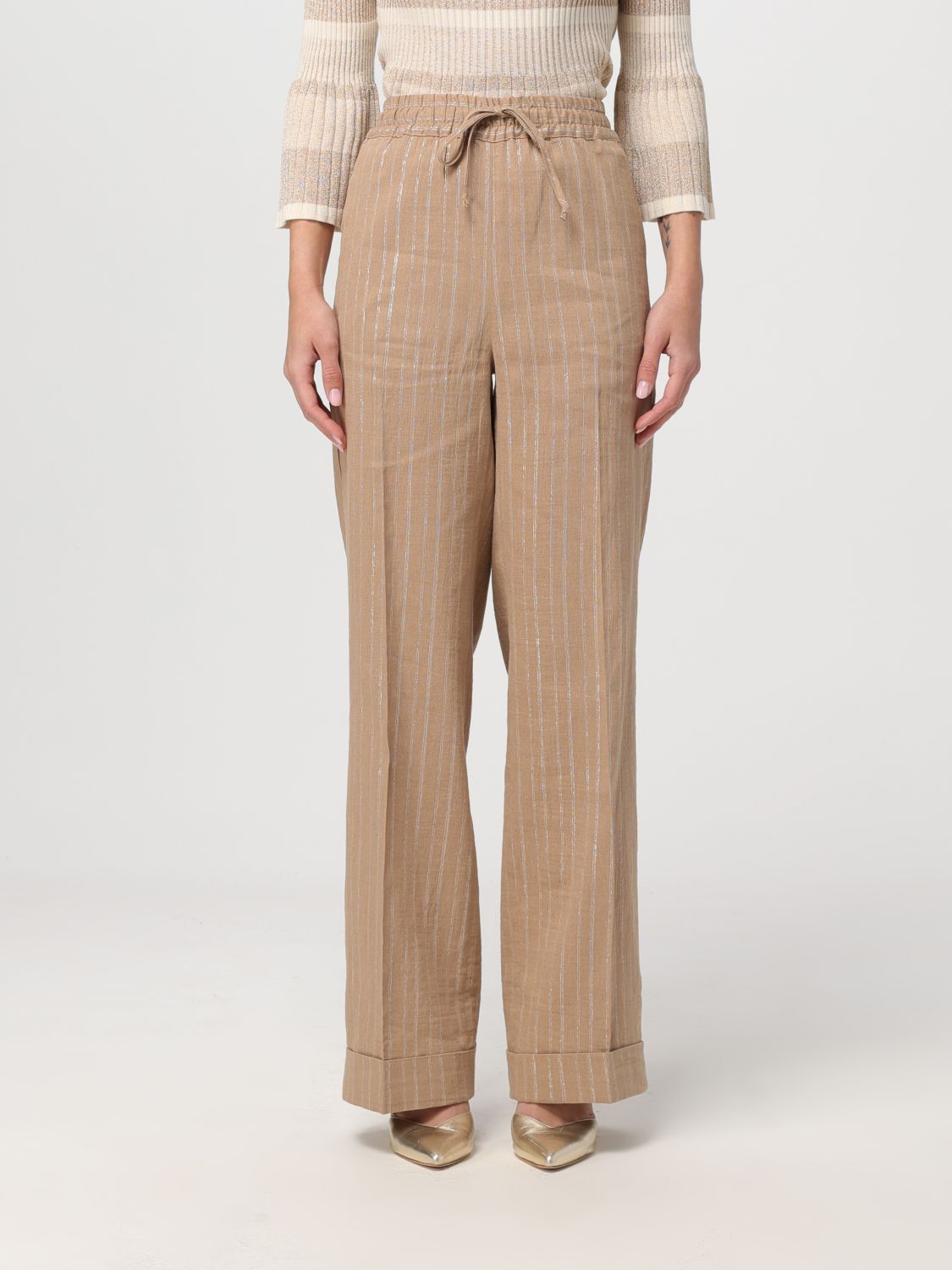 Twinset Trousers TWINSET Woman colour Beige