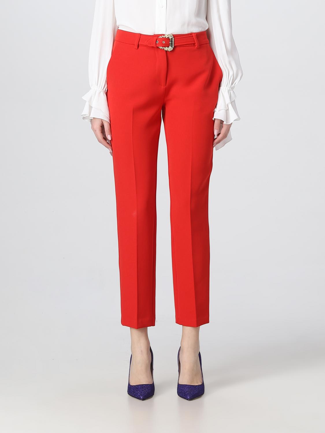 Versace Jeans Couture Trousers VERSACE JEANS COUTURE Woman colour Red