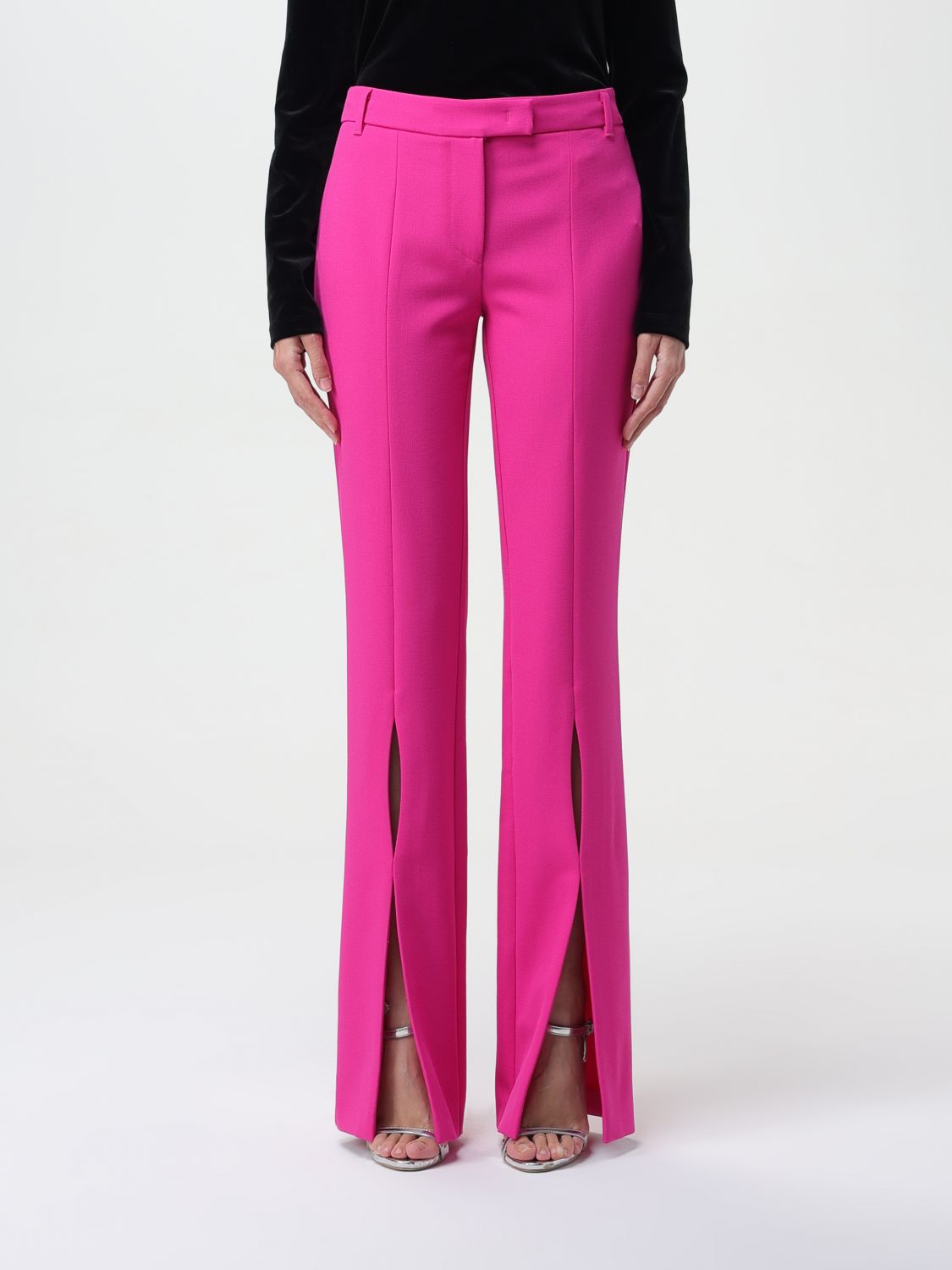 Versace Jeans Couture Trousers VERSACE JEANS COUTURE Woman colour Fuchsia