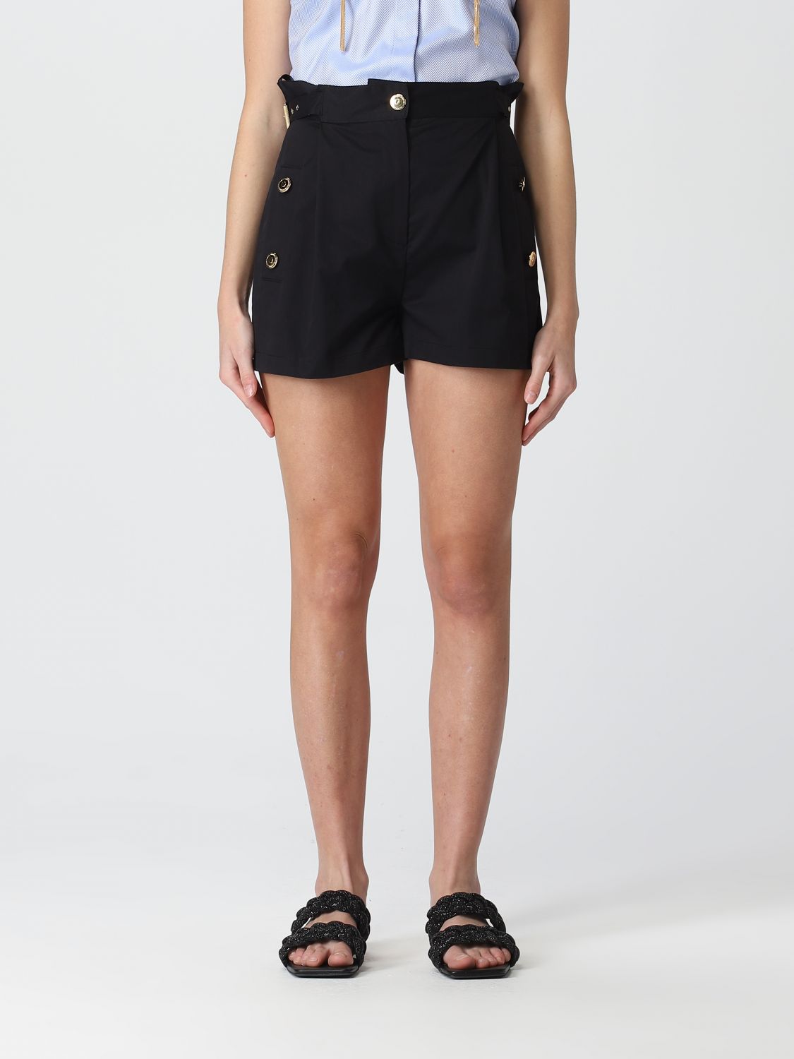 Elisabetta Franchi Short ELISABETTA FRANCHI Woman colour Black