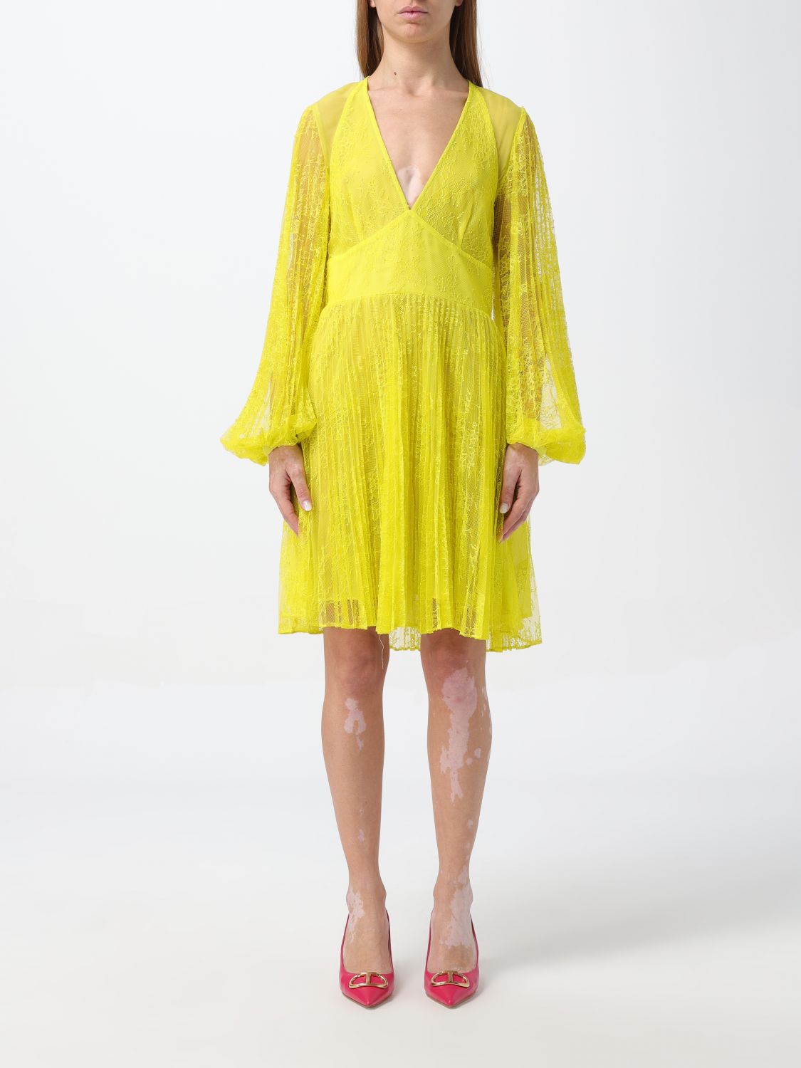 Twinset Dress TWINSET Woman colour Lemon