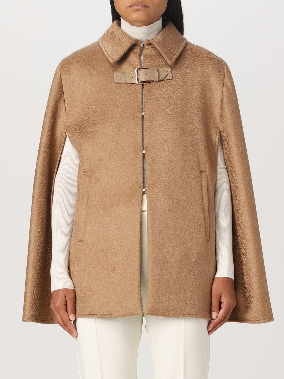 Max Mara Cloak MAX MARA Woman colour Camel