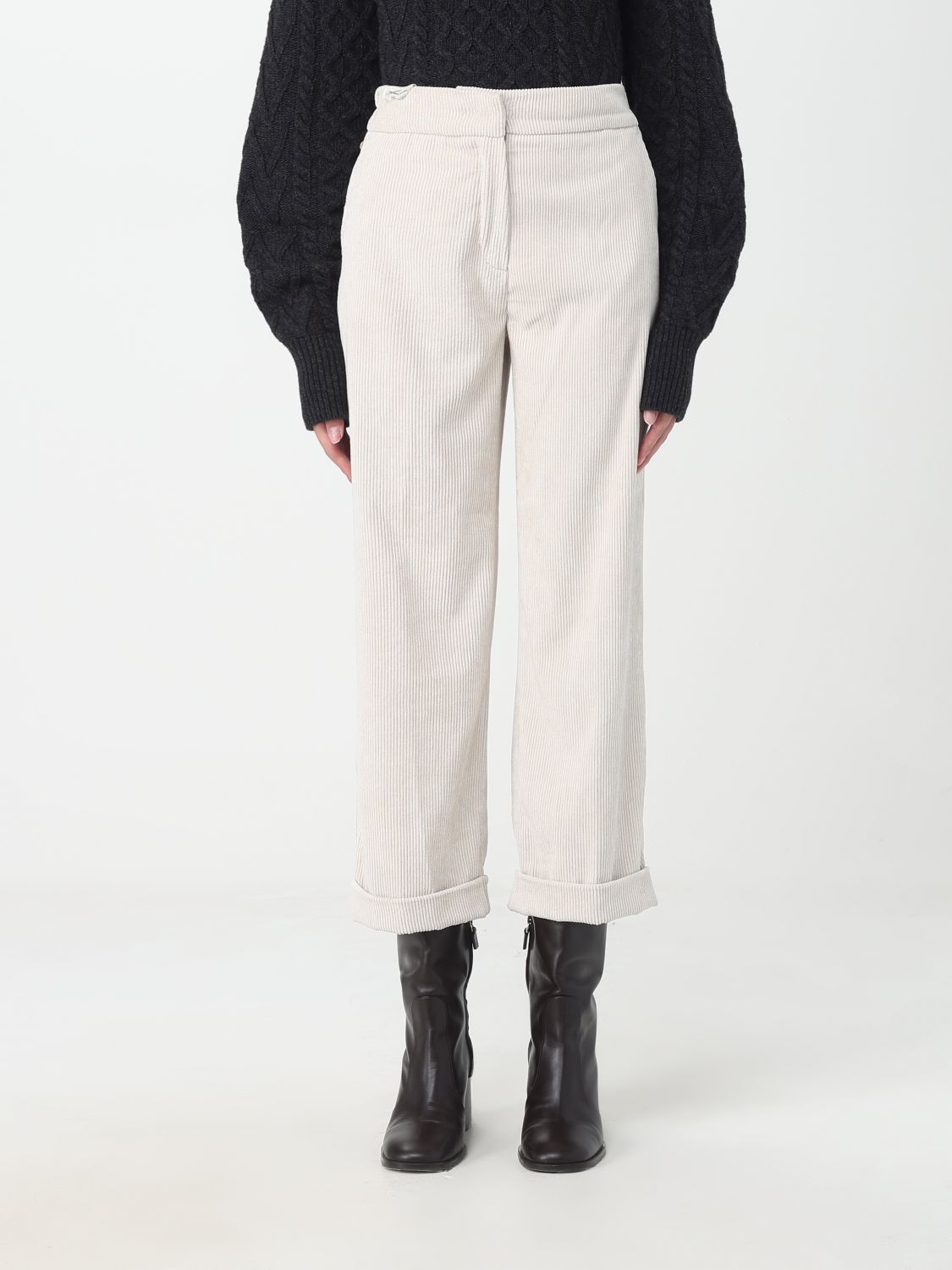Re-Hash Trousers RE-HASH Woman colour Yellow Cream