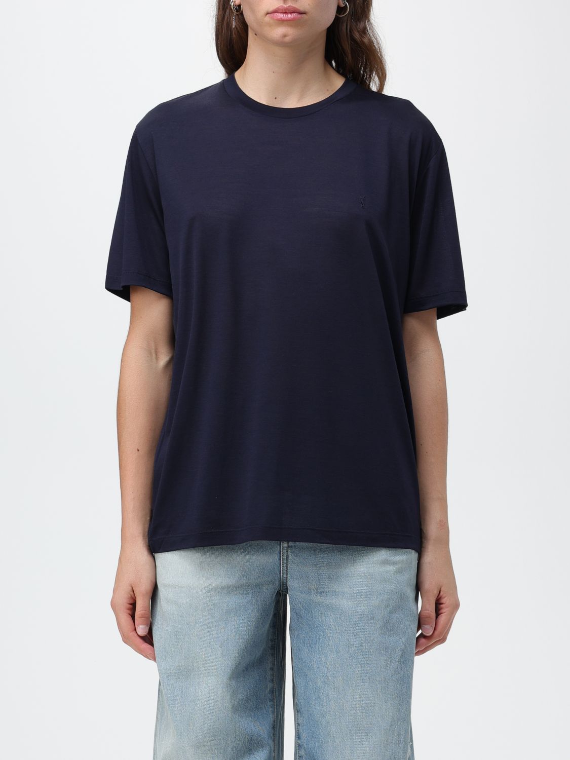 Saint Laurent T-Shirt SAINT LAURENT Woman colour Blue