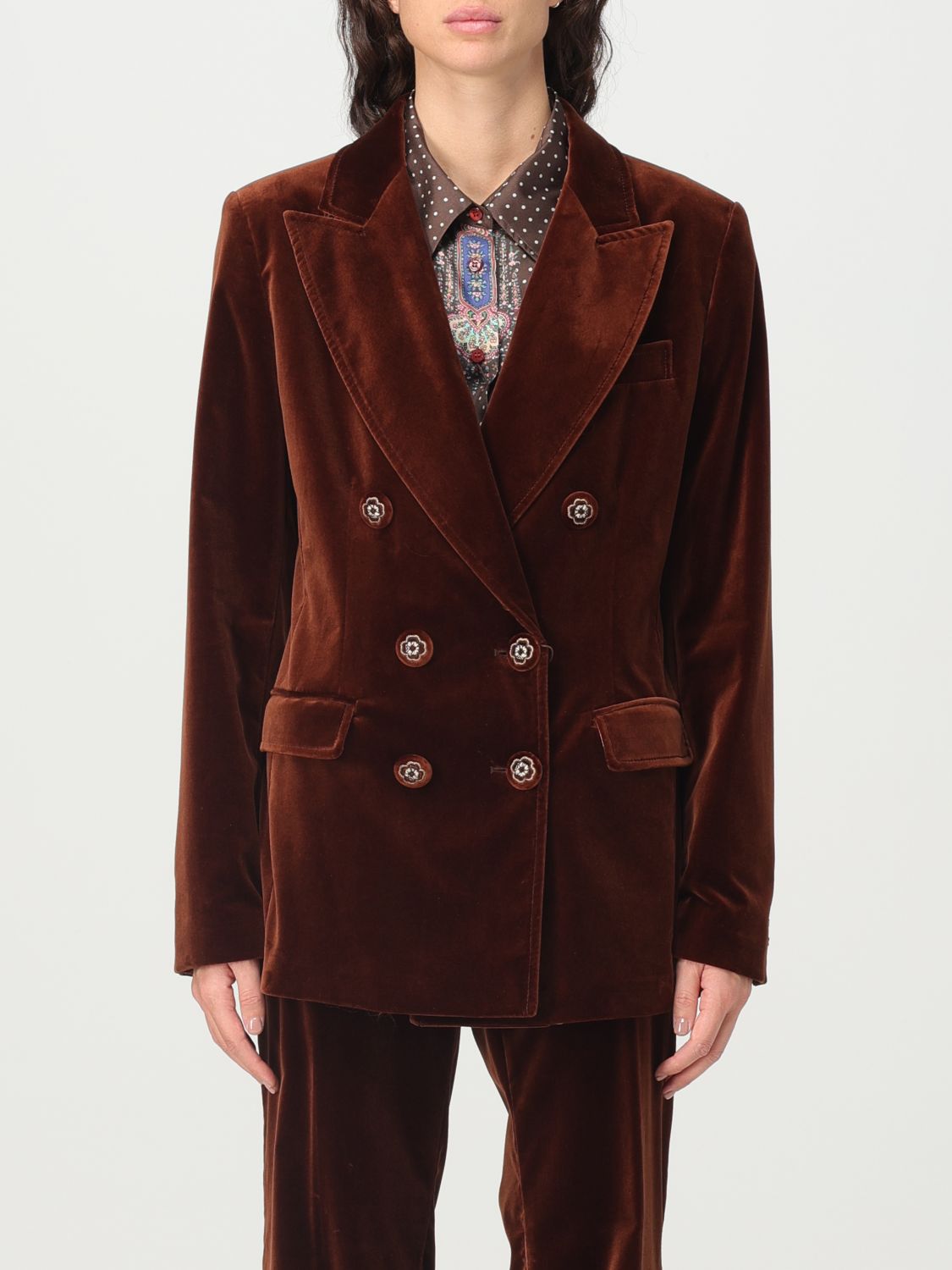 Etro Blazer ETRO Woman colour Brown