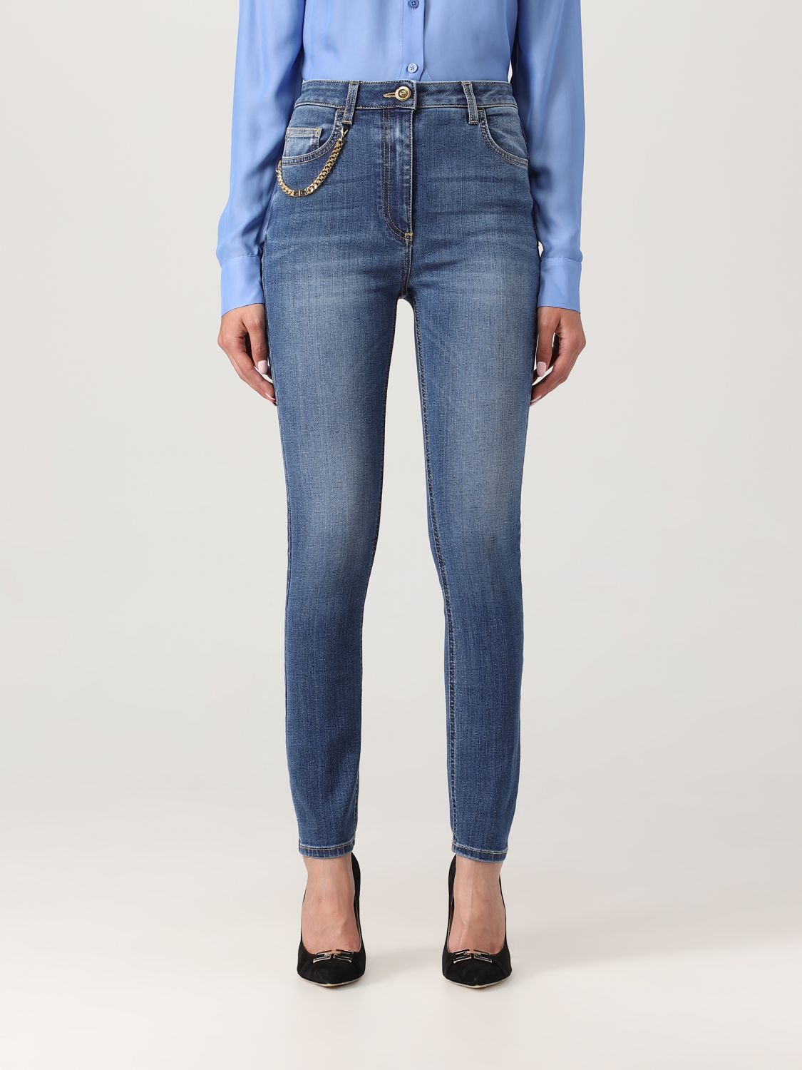 Elisabetta Franchi Jeans ELISABETTA FRANCHI Woman colour Denim