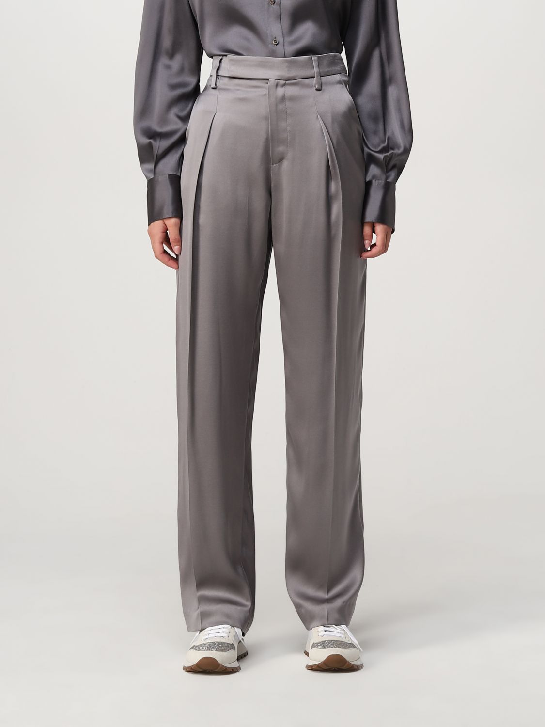 Brunello Cucinelli Trousers BRUNELLO CUCINELLI Woman colour Lead