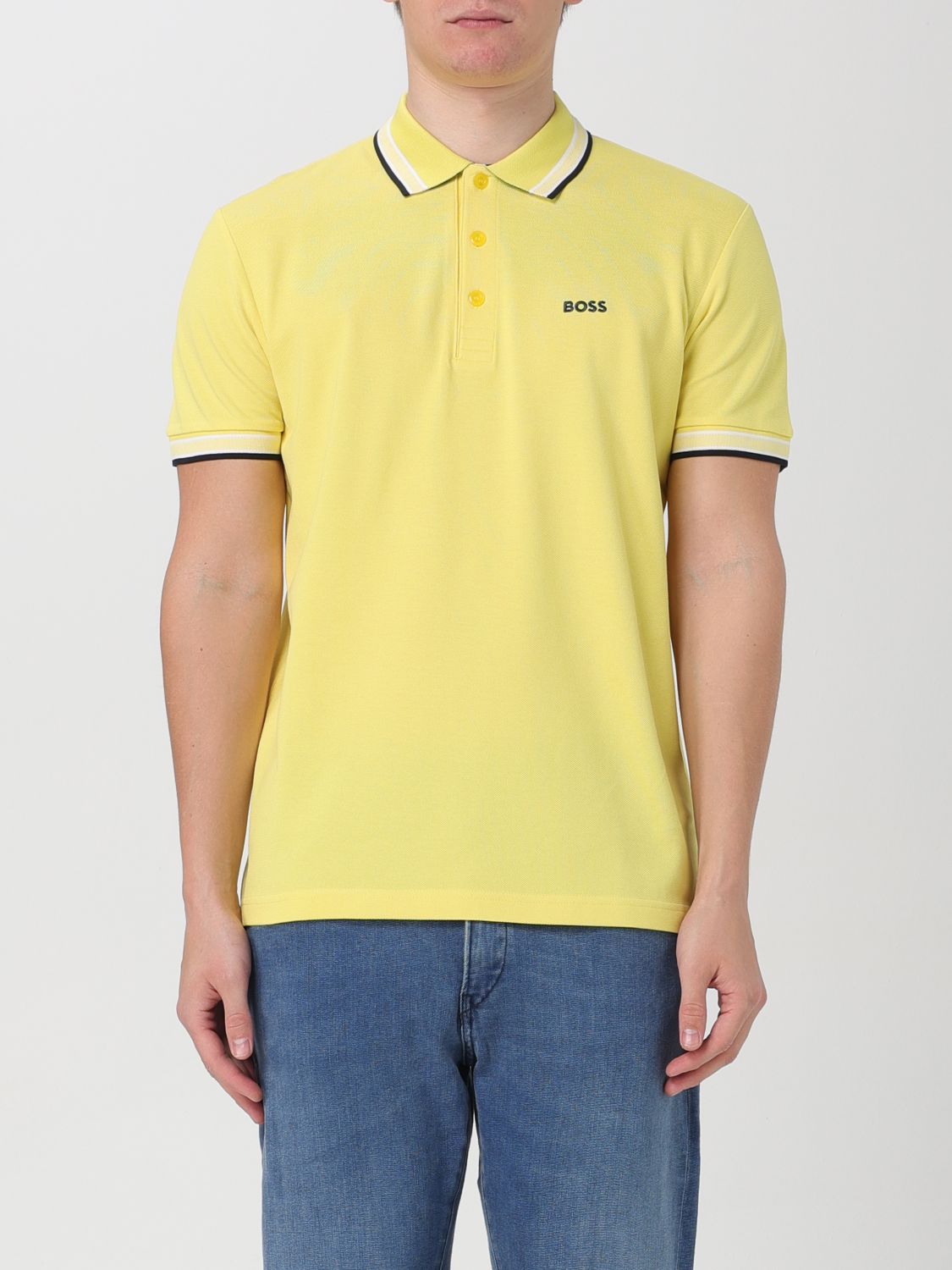 BOSS Polo Shirt BOSS Men colour Yellow