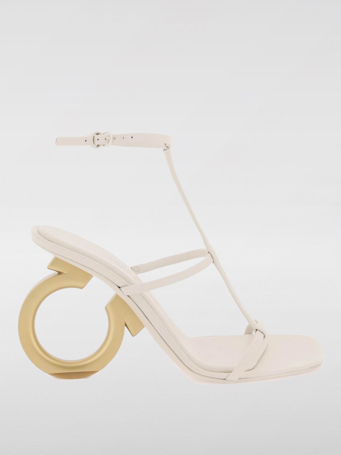 Ferragamo Heeled Sandals FERRAGAMO Woman color Yellow Cream