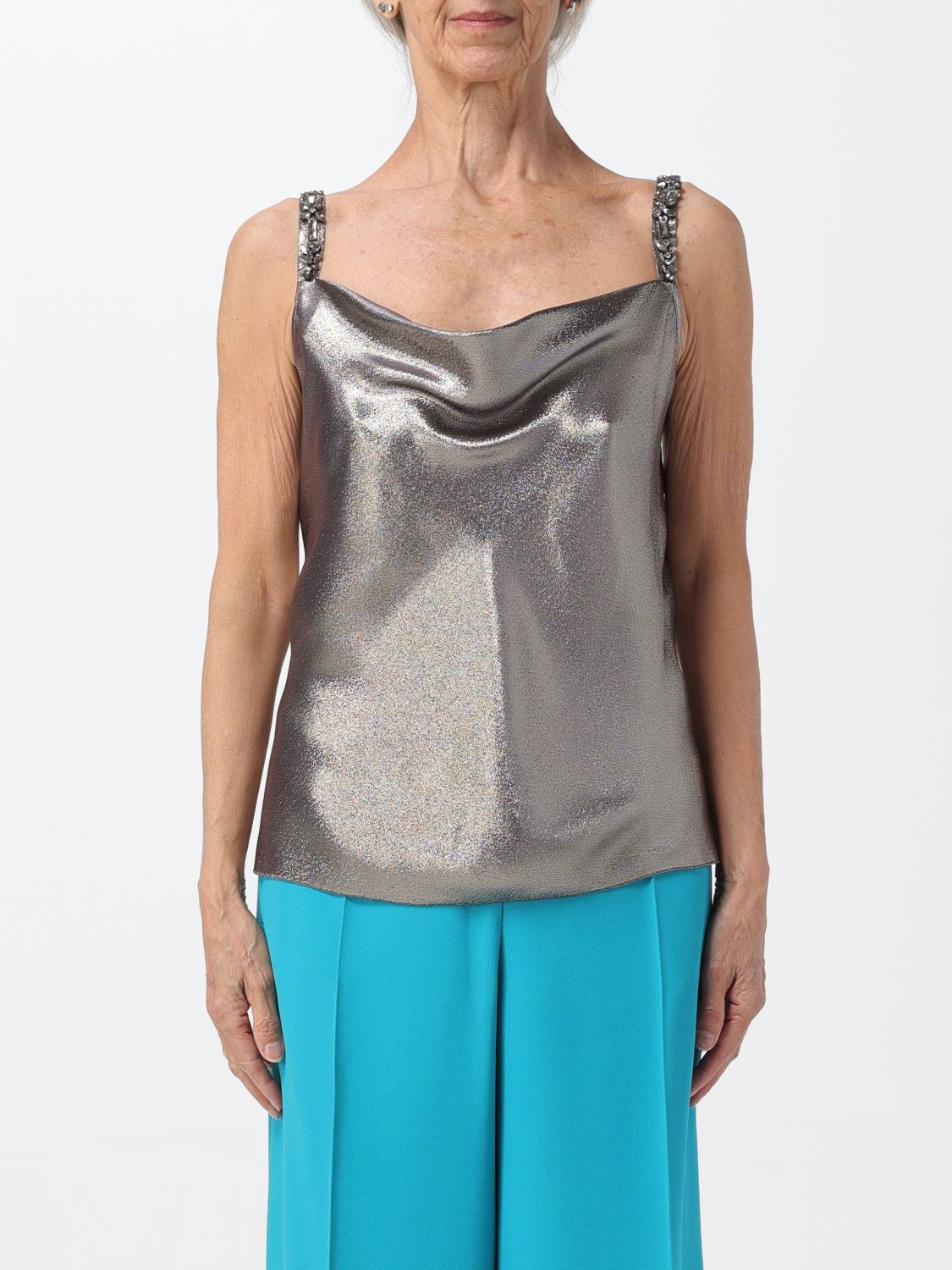 Alberta Ferretti Top ALBERTA FERRETTI Woman colour Silver