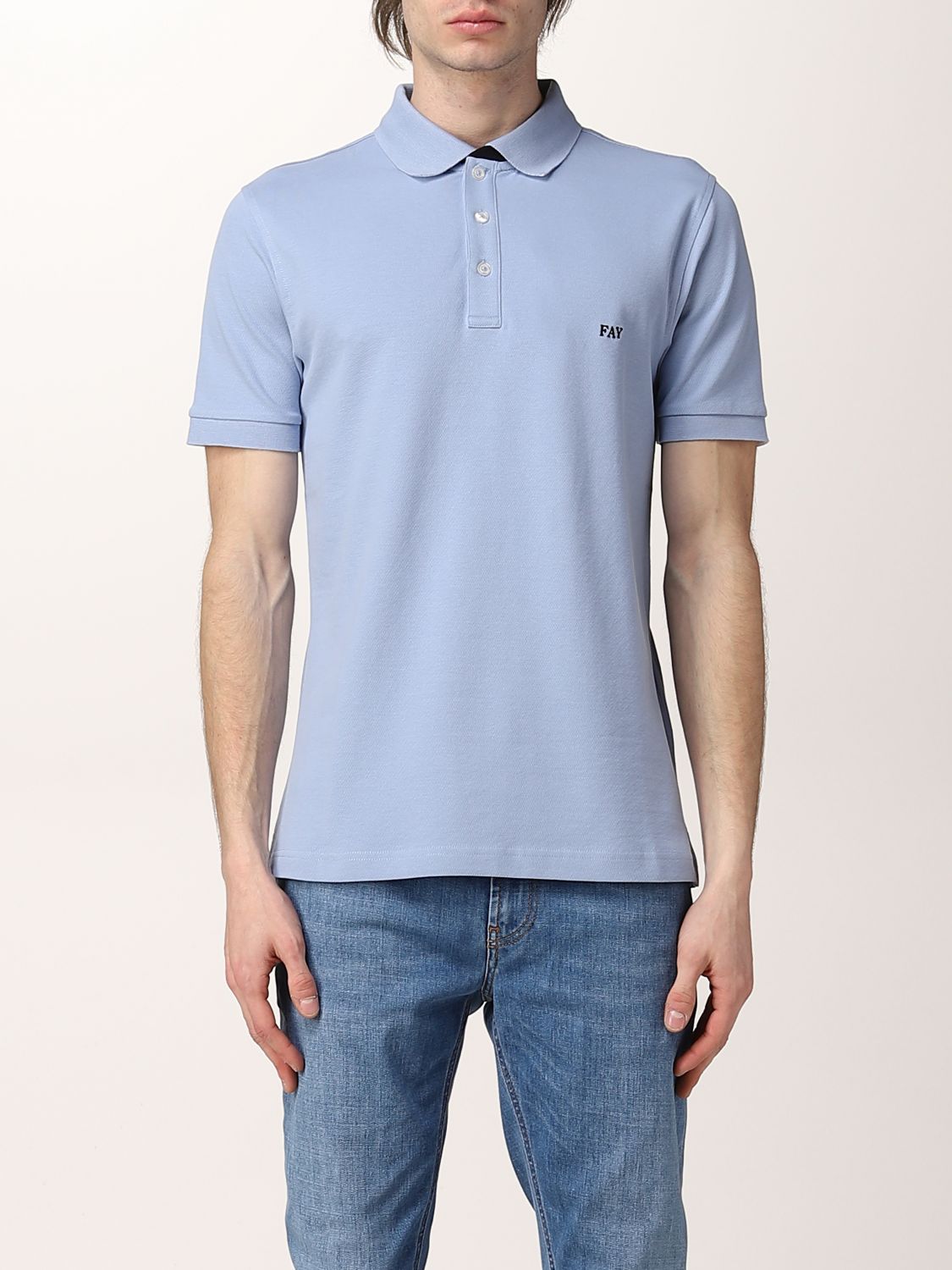 Fay Fay stretch cotton polo shirt with logo