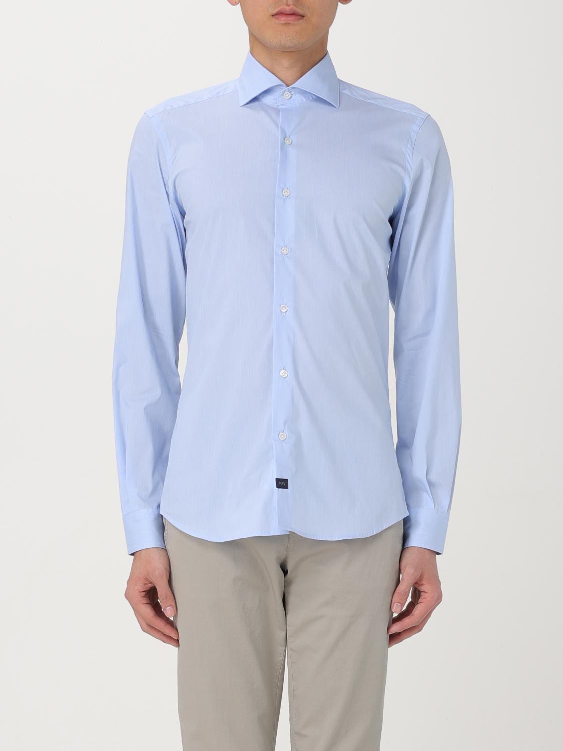 Fay Shirt FAY Men colour Gnawed Blue