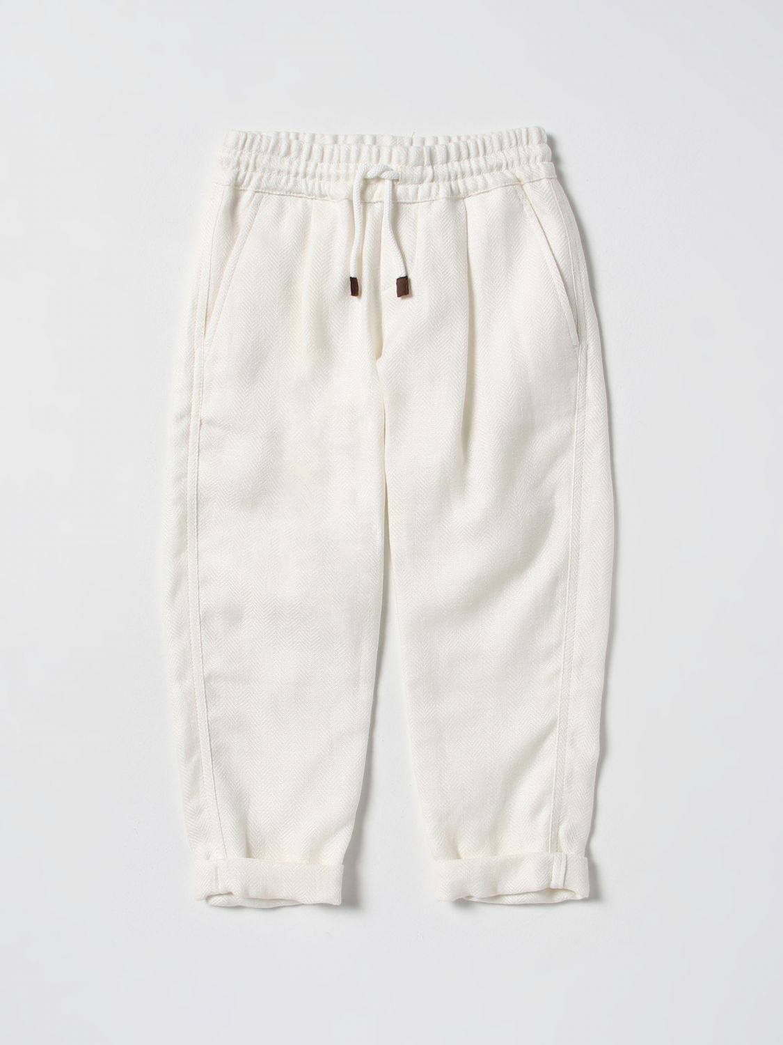 Brunello Cucinelli Trousers BRUNELLO CUCINELLI Kids colour Yellow Cream