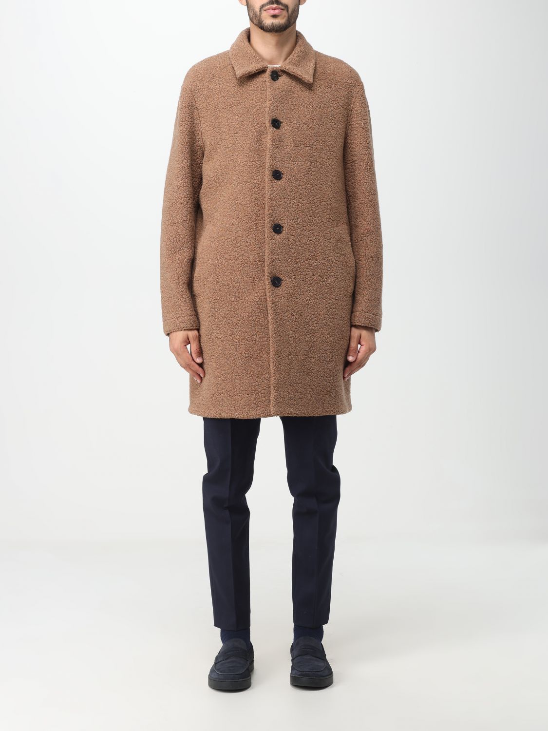 HARRIS WHARF LONDON Coat HARRIS WHARF LONDON Men colour Camel