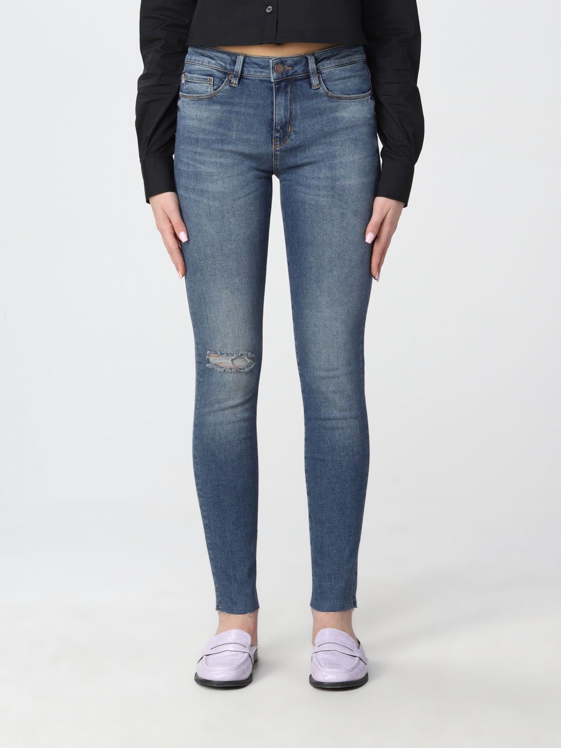 Love Moschino Love Moschino jeans in washed denim with tears