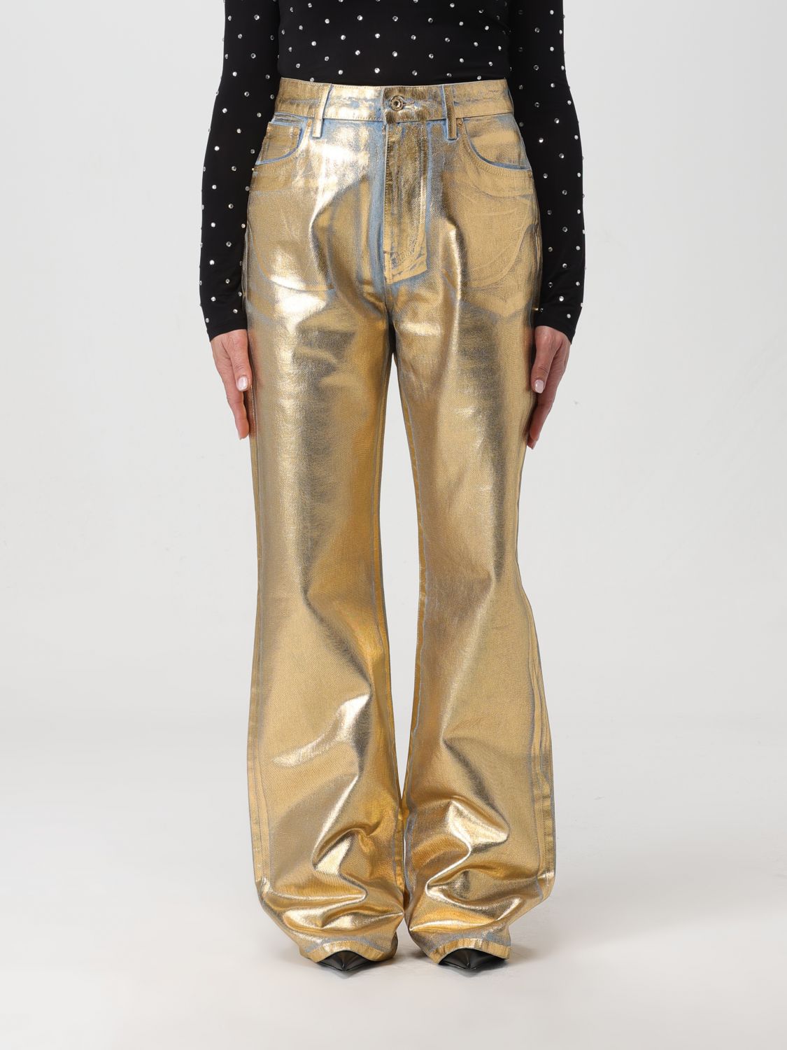 Rabanne Trousers RABANNE Woman colour Gold