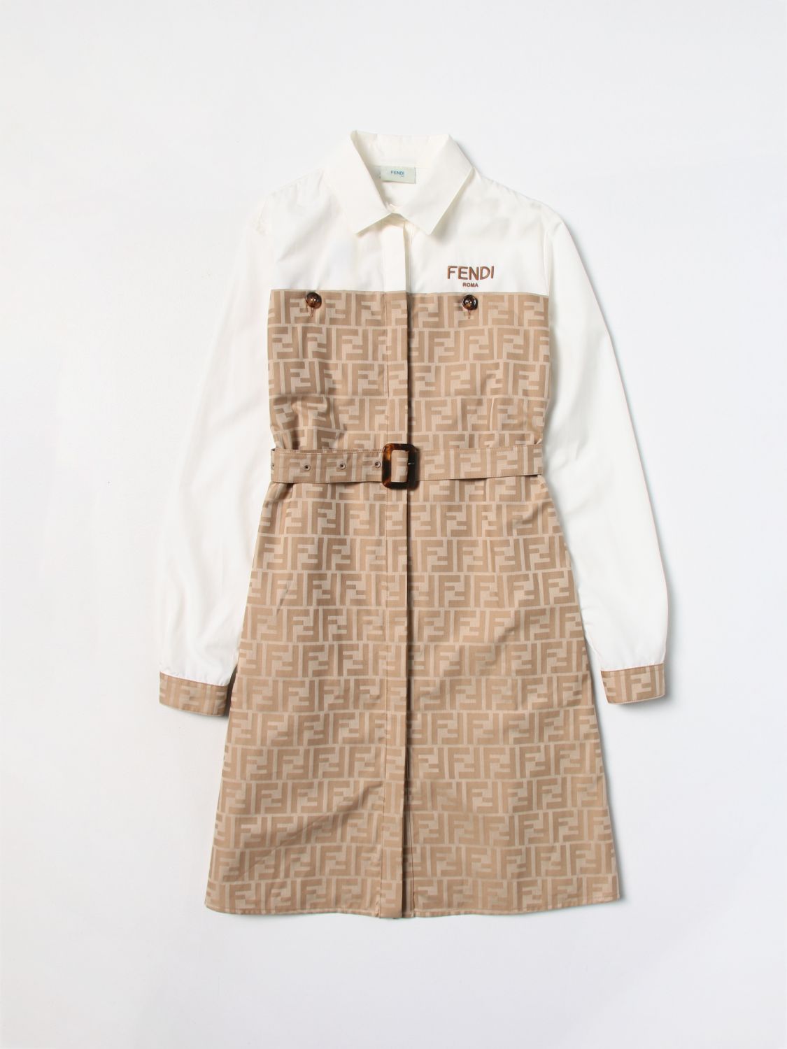 Fendi Kids Dress FENDI KIDS Kids colour Brown