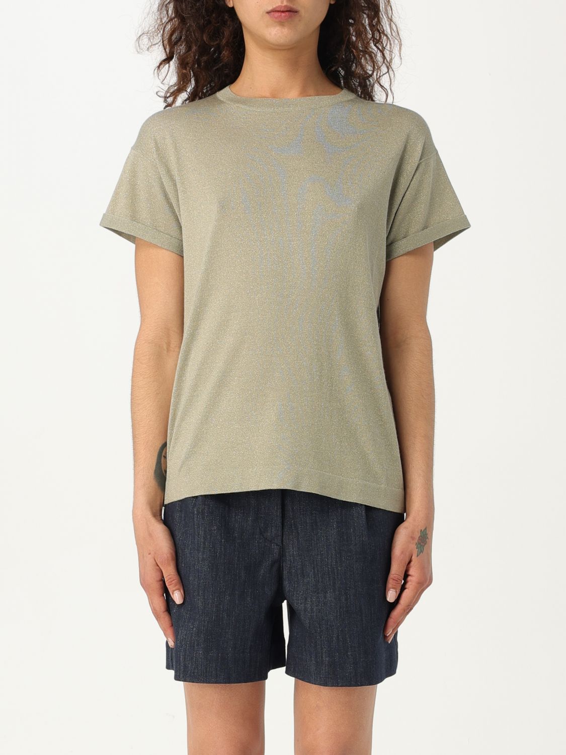 Brunello Cucinelli T-Shirt BRUNELLO CUCINELLI Woman colour Green