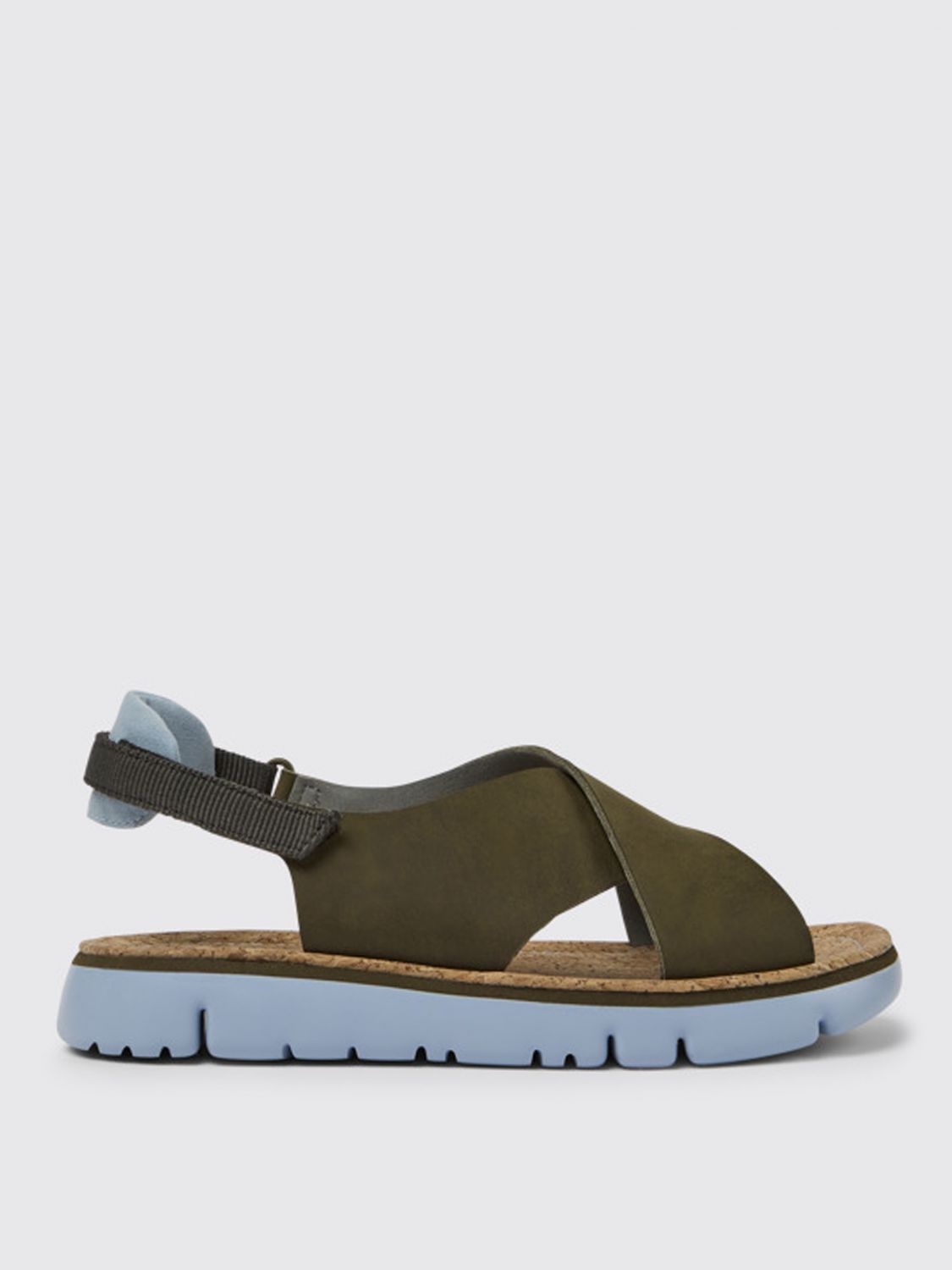 Camper Oruga Camper sandals in leather and fabric