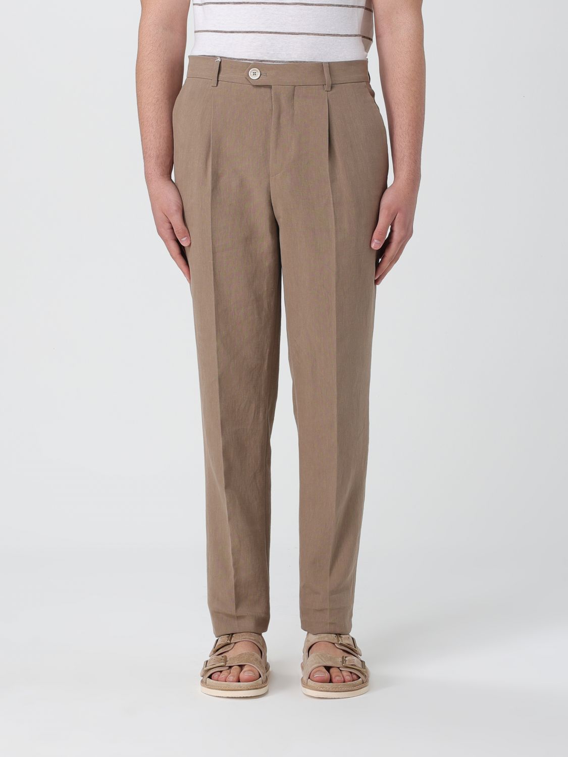 Brunello Cucinelli Trousers BRUNELLO CUCINELLI Men colour Tobacco