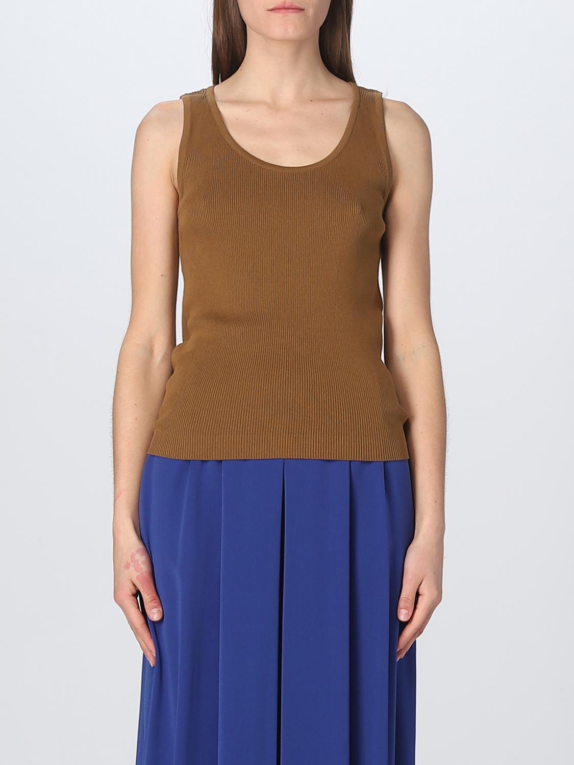 Max Mara Top MAX MARA Woman colour Leather